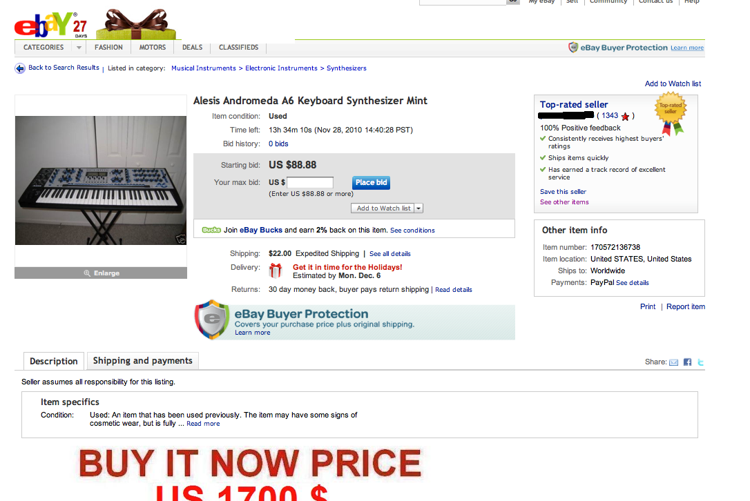 MATRIXSYNTH eBay Scams