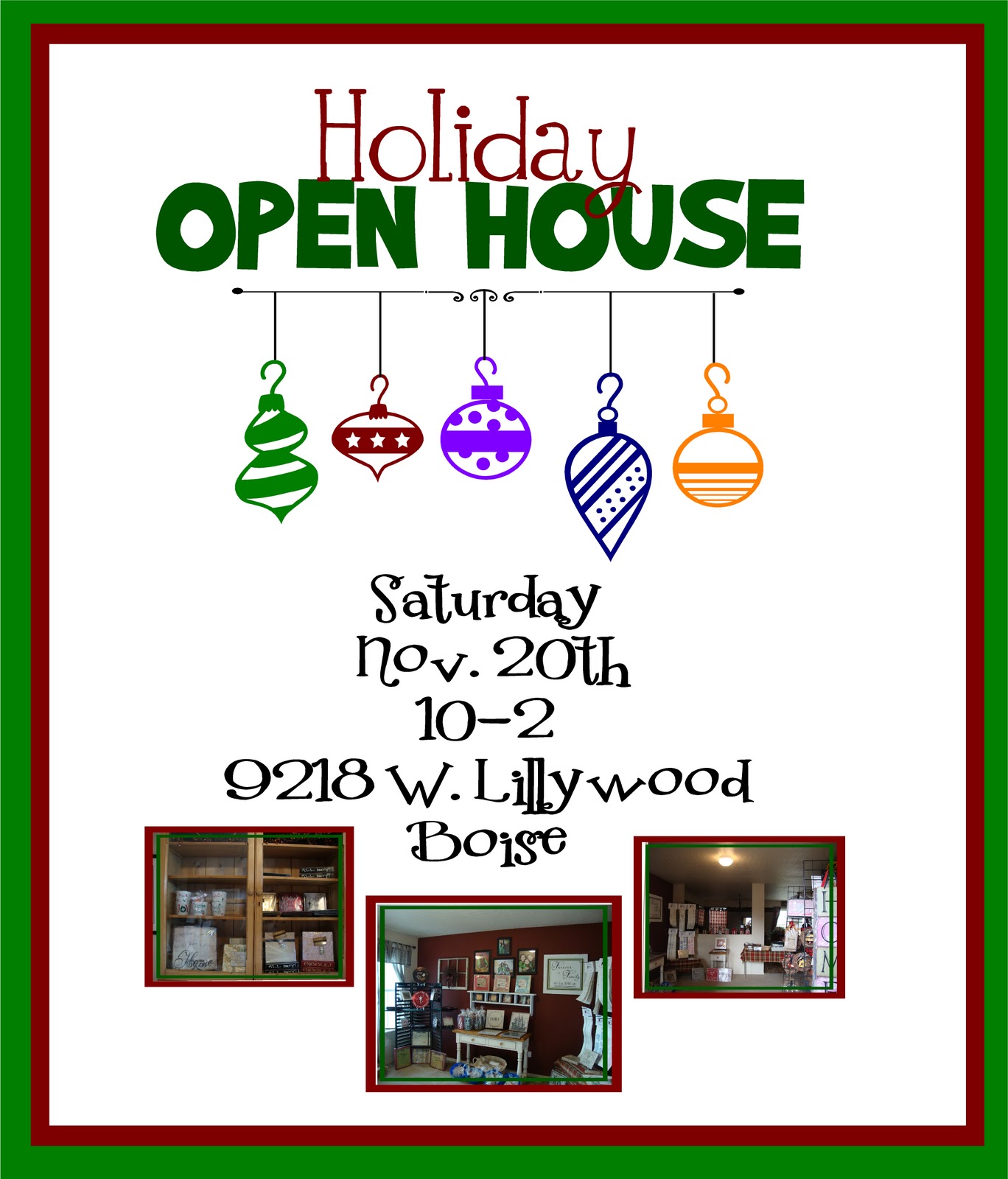 Free holiday open house clip art