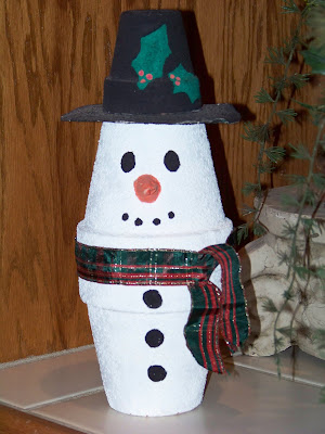 Silver Trappings: Kids Christmas Craft - Clay Pot Snowman