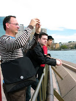 Peter, Steve and Zef doing the touristy thing near the Opera House. 