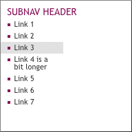 Doh! Single-narrow-column subnav list. 