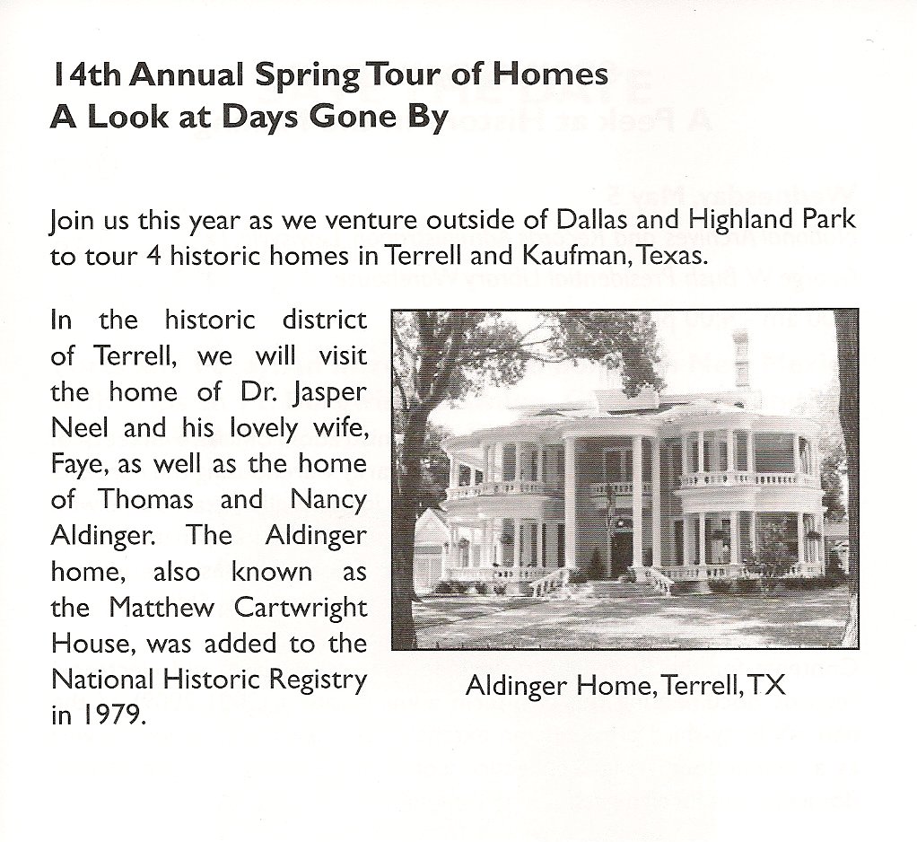 Aldinger Cartwright House SMU/Dedman College Godbey Lecture Series
