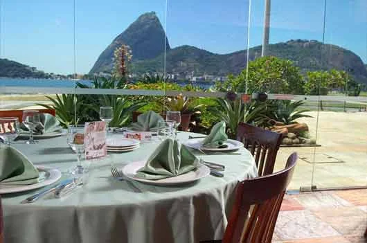 Restaurante com vista no Rio de Janeiro, no aterro do flamengo