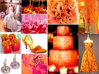 NicolaRobyn Events: Wedding Colors: Orange and Pink
