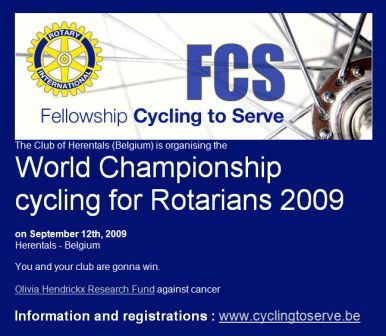 World Championship cycling for Rotarians 2009
