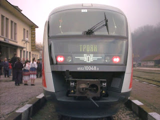 Първият рейс до Троян на новата немска мотриса 'Дезиро', 25 ноември 2006 г.