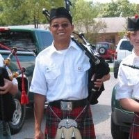 My Malaysian Father in all his Glory as a Scottish Bagpiper