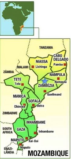 My Site: Gurue, Zambezia, Mozambique- The Star Marks the Spot