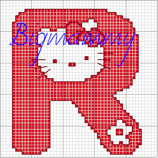 Lua aos quadradinhos: Alfabeto Hello Kitty 2ª parte