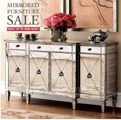 Venetian mirrored furniture sale