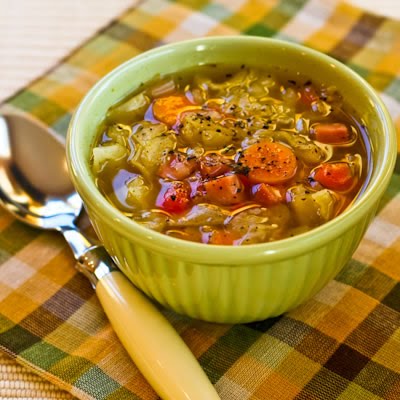 CrockPot (or Stovetop) Low-Carb Ham and Cabbage Soup - Kalyn's Kitchen