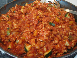 Ultra-Healthy Mexican Chili is packed full of delicious vegetables including zucchini, bell peppers, onions and tomatoes. Life-in-the-Lofthouse.com