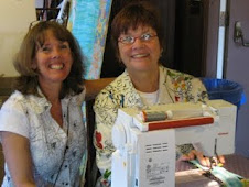 Mary Lou and Beth sew at Asilomar