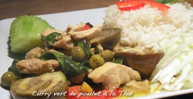 Curry vert de poulet à la Thaï