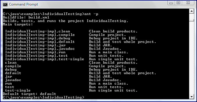 [netbeansAntTargetsForIndividualUnitTesting.png]