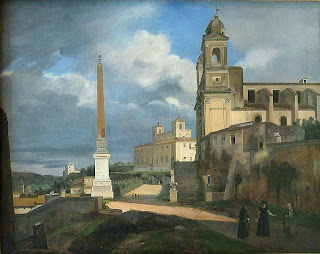 Granet, La Trinité des Monts et la Villa Médicis à Rome, 1808, italie, rome en images