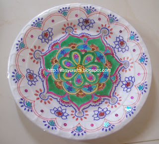 Easy Crafts - Explore your creativity: Decorative aarti plate