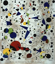 Juan Miró's cat encircled by a bird