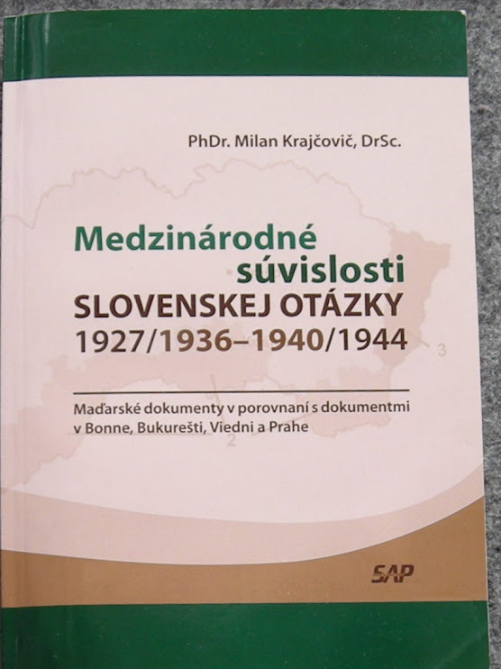 Moje posledné monografie: Slovenské národné hnutie v medzinárodnom kontexte/od 1820,460 s.,obálka