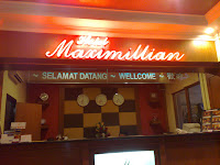 Hotel Maximillian reception area. Tanjung Balai Karimun
