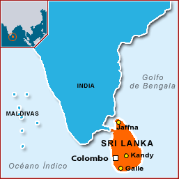 Mapa de Sri Lanka