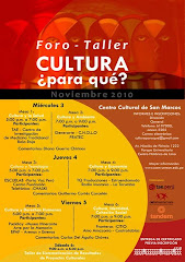 FORO: CULTURA ¿PARA QUE?