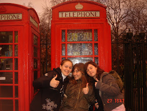 A tipical red telephone box of England