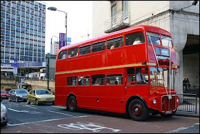 A tipical red bus of England