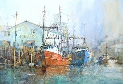 ian ramsay harbor watercolour professional water watercolors watercolor painting boat painter ship inner acuarelas state abstract fisherman utah sea award