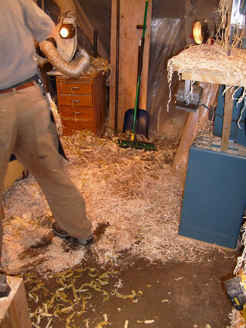 The shavings pile up