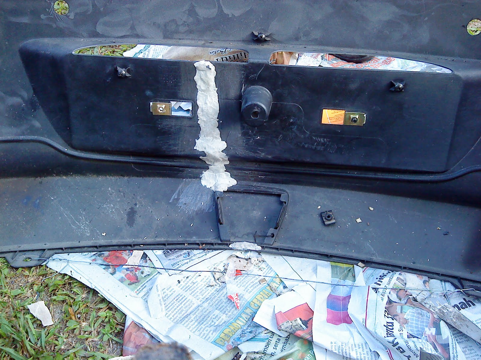 Road Block in Progress Repair Bumper Kereta