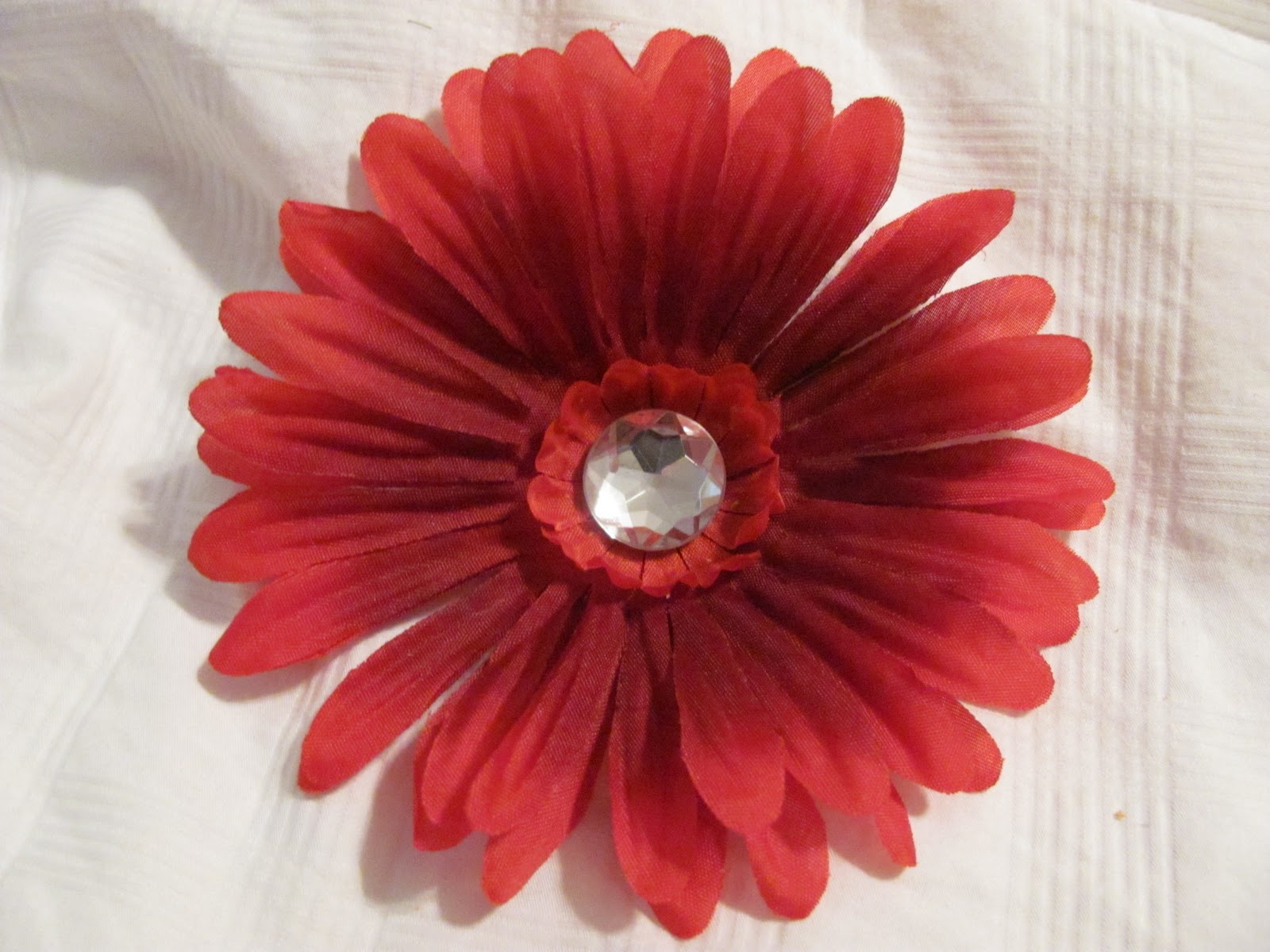 Bow Peep Accessories Large Red Flower Hair Clips