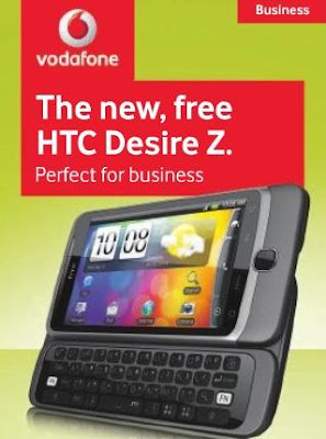 HTC Desire Z on Vodafone