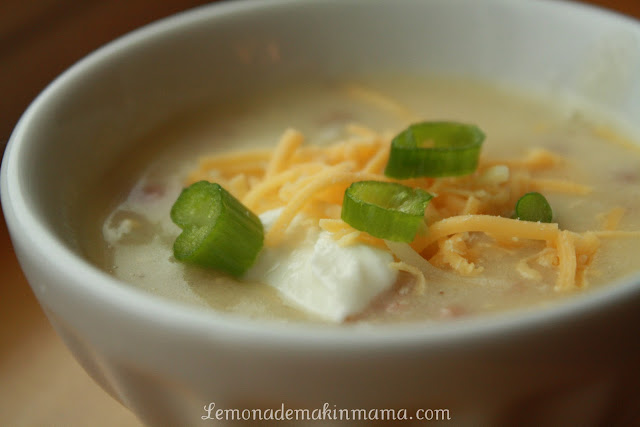 Bacon and Baked Potato Soup from Lemonade Makin Mama