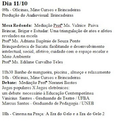 Programação dia 11/10