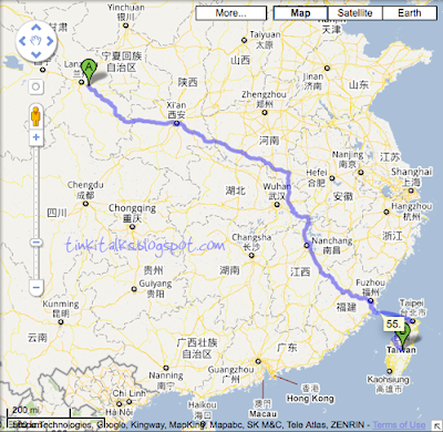 taiwan china maps google