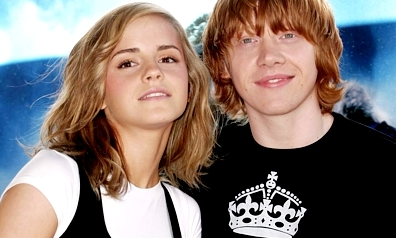 Beijo entre Rony e Hermione é gravado hoje
