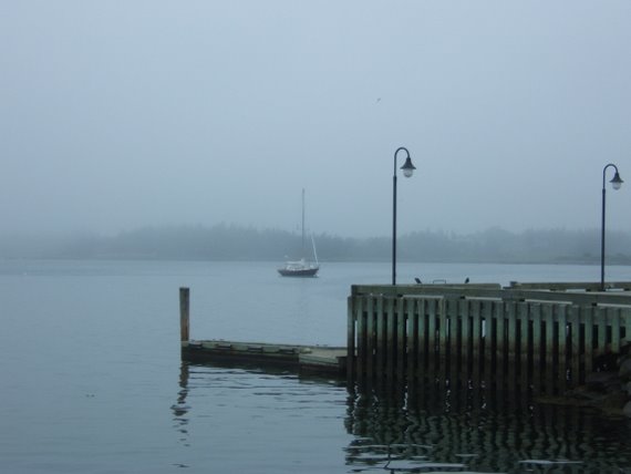 Yarmouth - misty waterfront