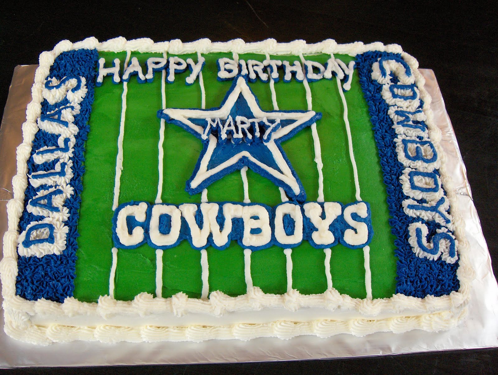 Cat's Cake Creations: Dallas Cowboys Birthday Cake