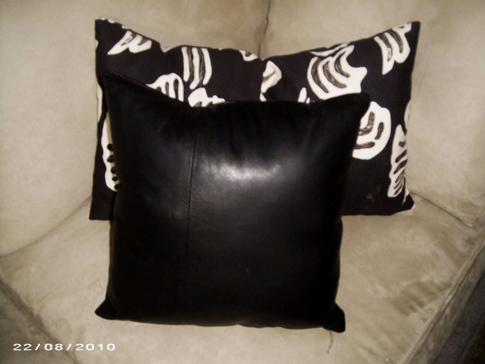 bargain corner designs Pottery Barn Leather Pillow