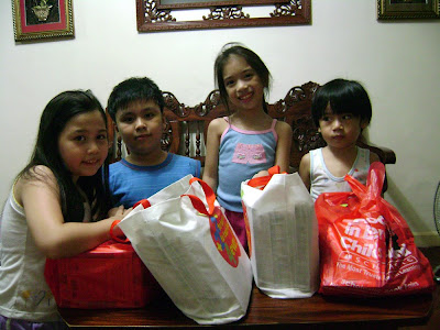 the kids with their book bags