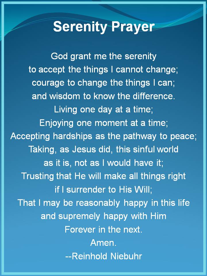 Corntigaja Serenity Prayer Living One Day At A Time Corntigaja Serenity Prayer Living One Day At A Time