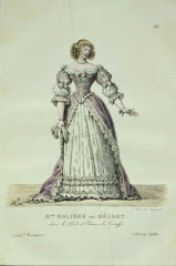 Madame Molière, nascida Béjart. Mme. Molière no papel de Elmira do Tartuffe. Gravura séc. XVII