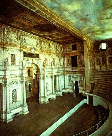 Teatro Olimpico de Vicenza, Italia, Interior