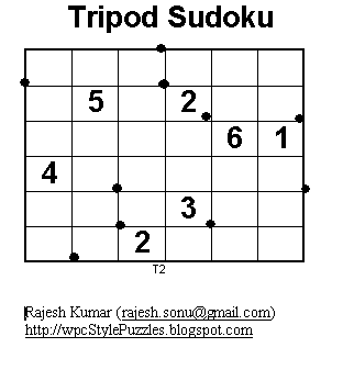Tripod Sudoku: T2 Tripod Sudoku: T2