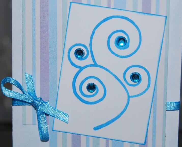 Naturally Me Creations: Blue Striped Note Card