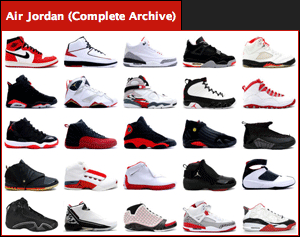 jordan shoes 1 through 23