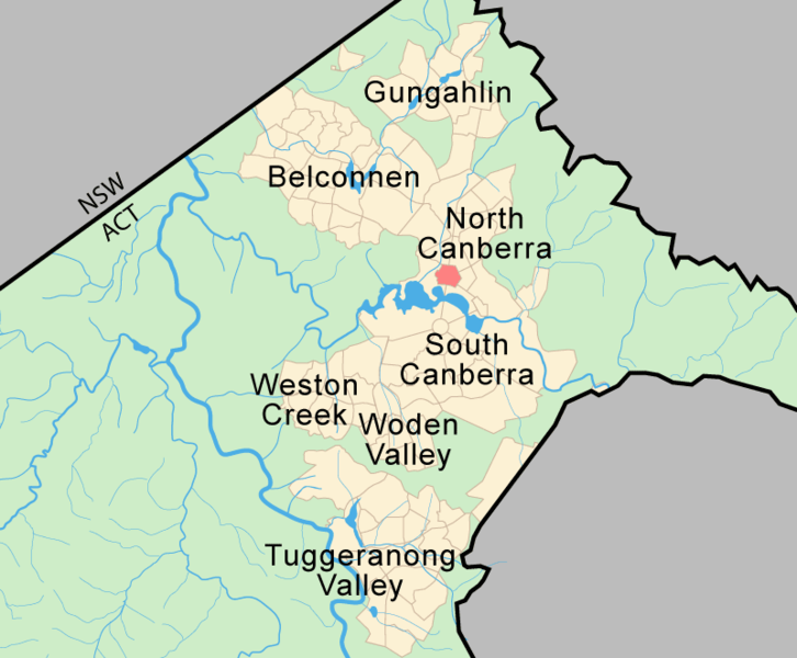 ACT Towns Map 