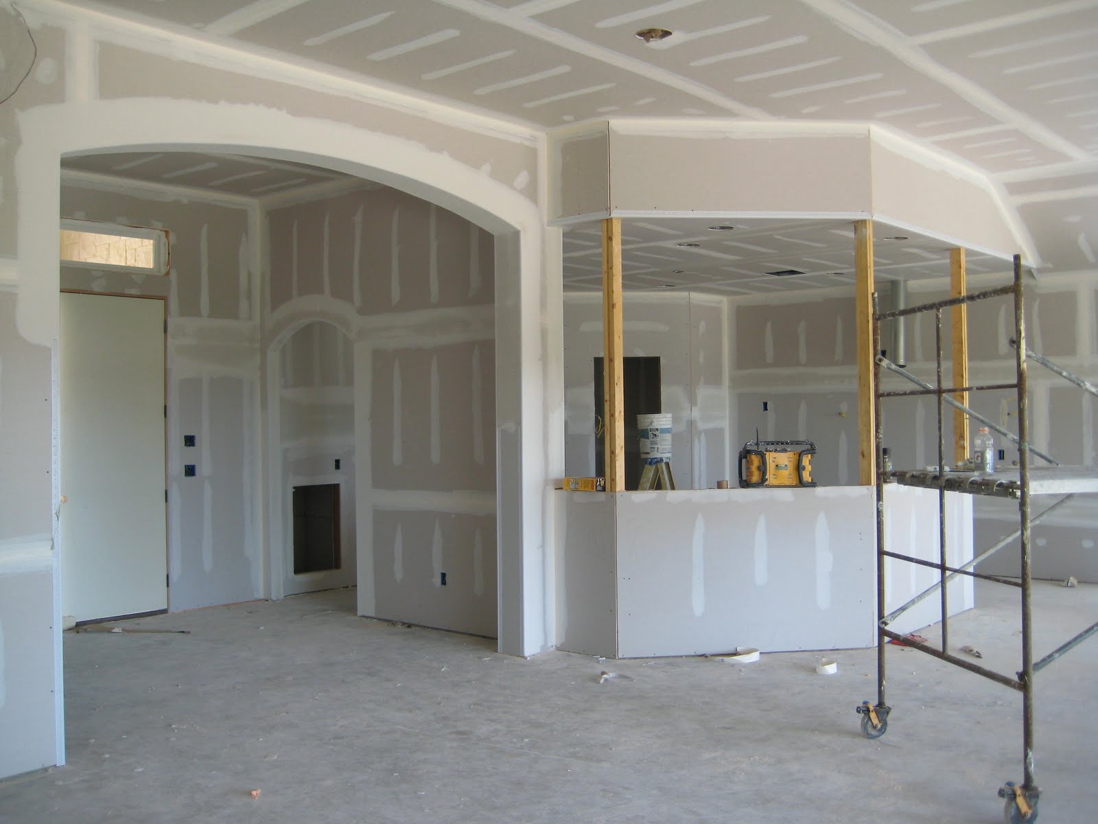 Building the Dream Home Drywall is up!