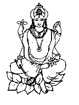 Hindu God Vishnu Drawing Sketch Coloring Page